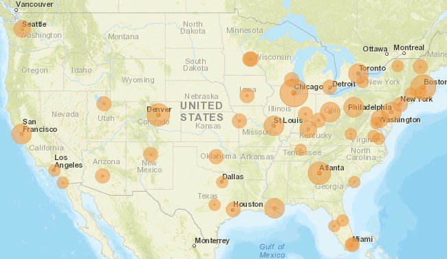 Interactive Map of Annual NTA Conference Locations Map of NTA Annual Conference Locations (North America)